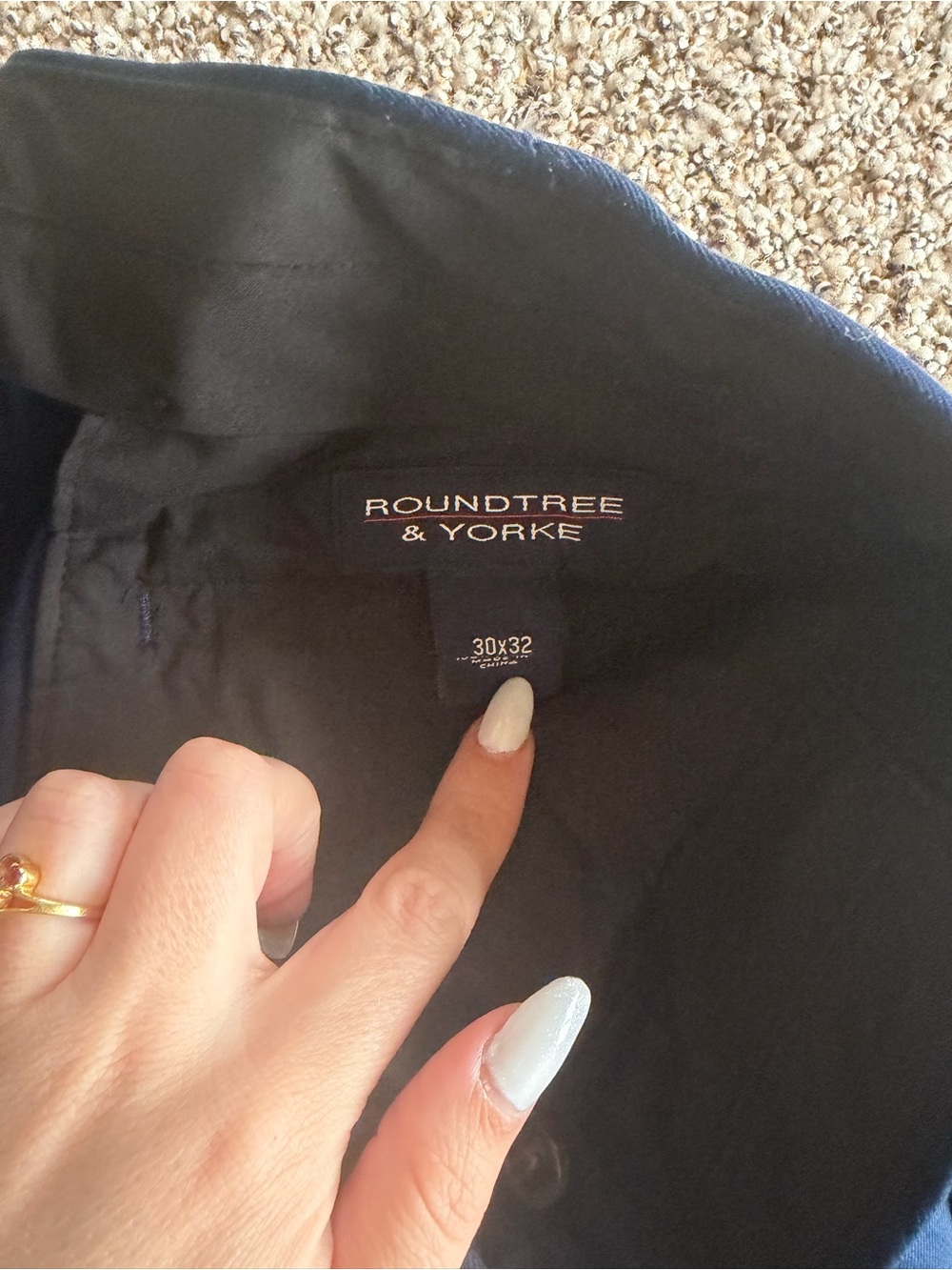 Navy Men's Pleated Dress Pants - Picture 5 of 5